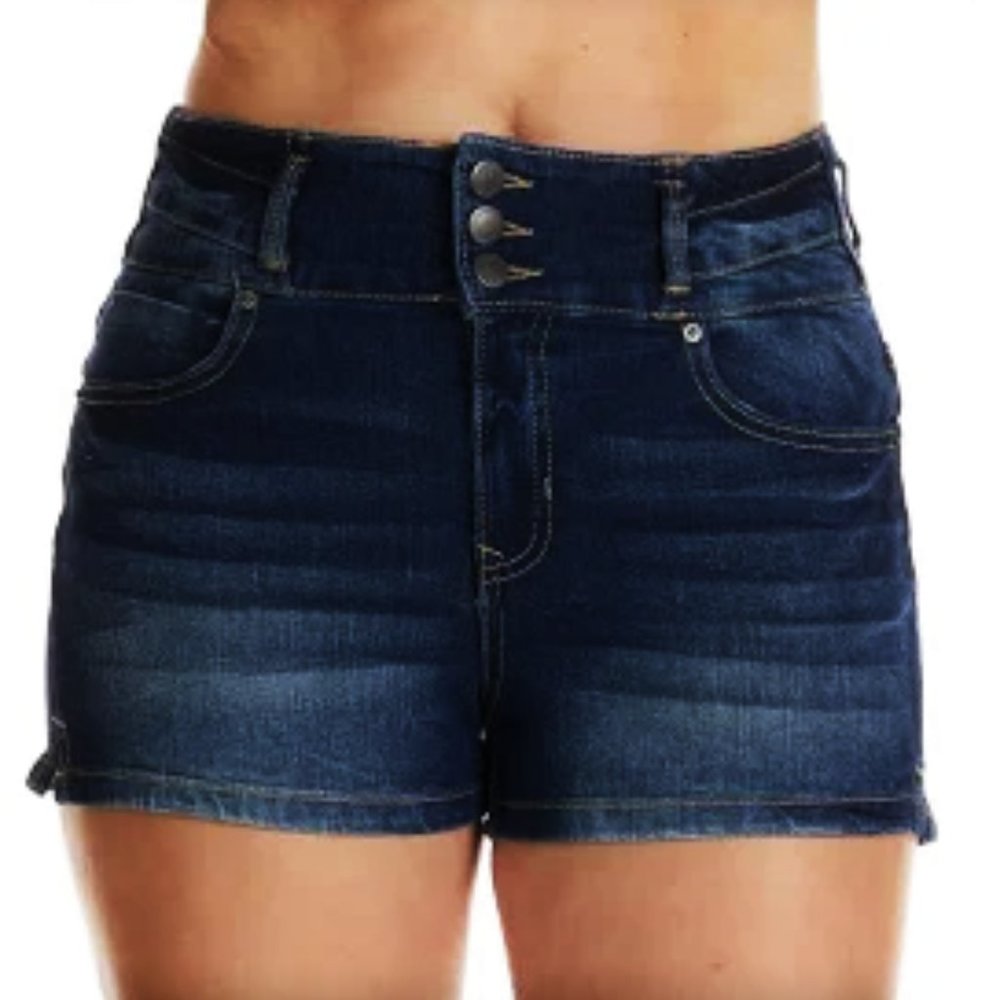 Blue Spice Midrise Denim Shorts Juniors 7/8